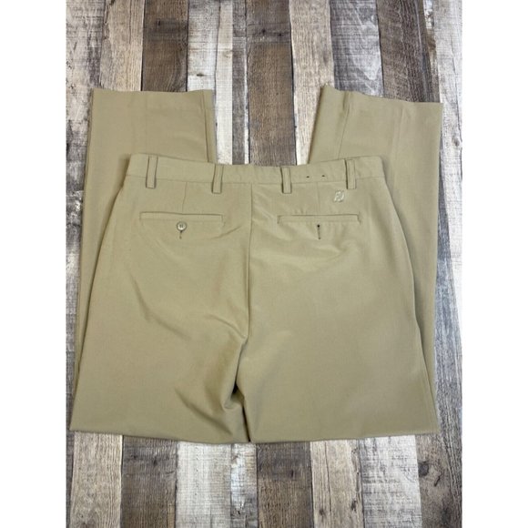 Lot 3 Footjoy Men 35 x 30 Stretch Golf Pants Beige Water Wind Resistant Flex FJ - Picture 2 of 11